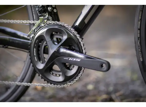 Superior X-Road Issue Glanz Schwarz Metallic/Chrome Silber/Team Rot Rennrad