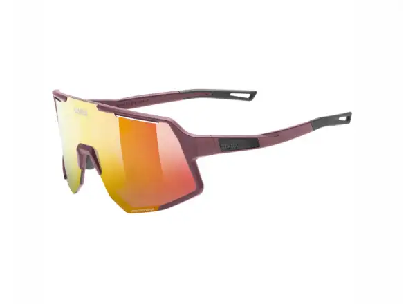 Uvex Sequenze CV Fahrradbrille Burgundy matt/Mirror Red