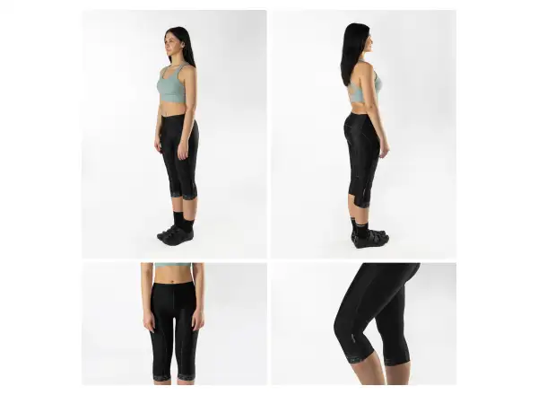 Force Lady Bike Damen Shorts mit Polsterung mit hohem Bund Schwarz