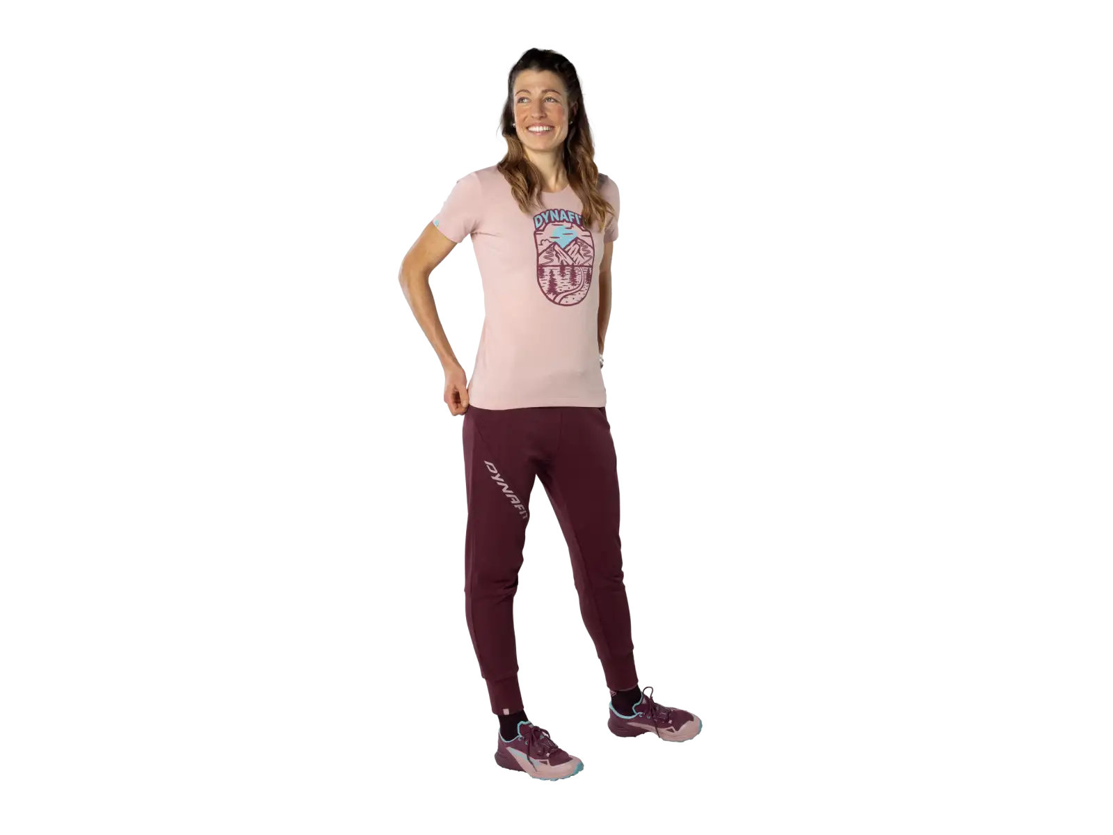 Dynafit Graphic Cotton Damen T-Shirt kurzarm Pale Rose/Horizon