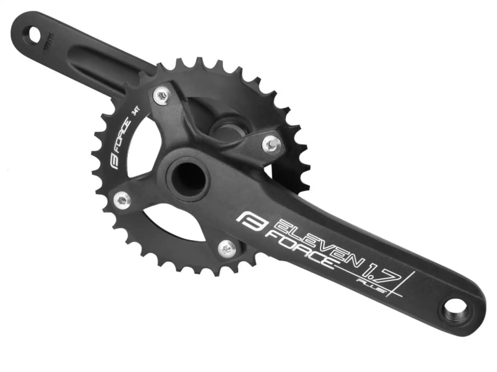 Force Eleven 1.7+ Kurbeln Einzelblatt 34 Zähne 175 mm Schwarz