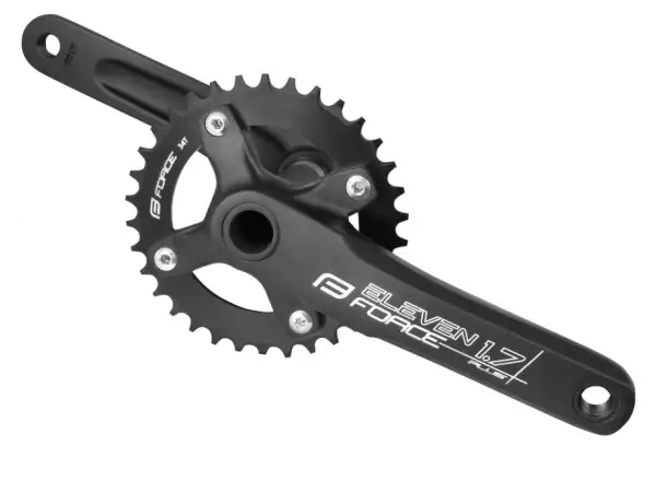 Force Eleven 1.7+ Kurbeln Einzelblatt 34 Zähne 175 mm Schwarz