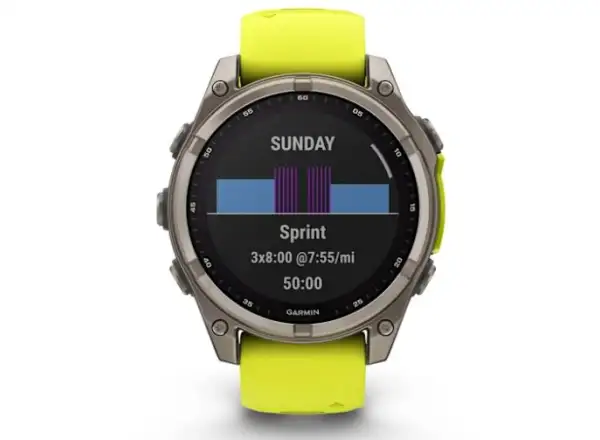 Garmin fenix 8 - 51 mm Solar Sapphire Smartwatch Titanium Yellow/Graphite