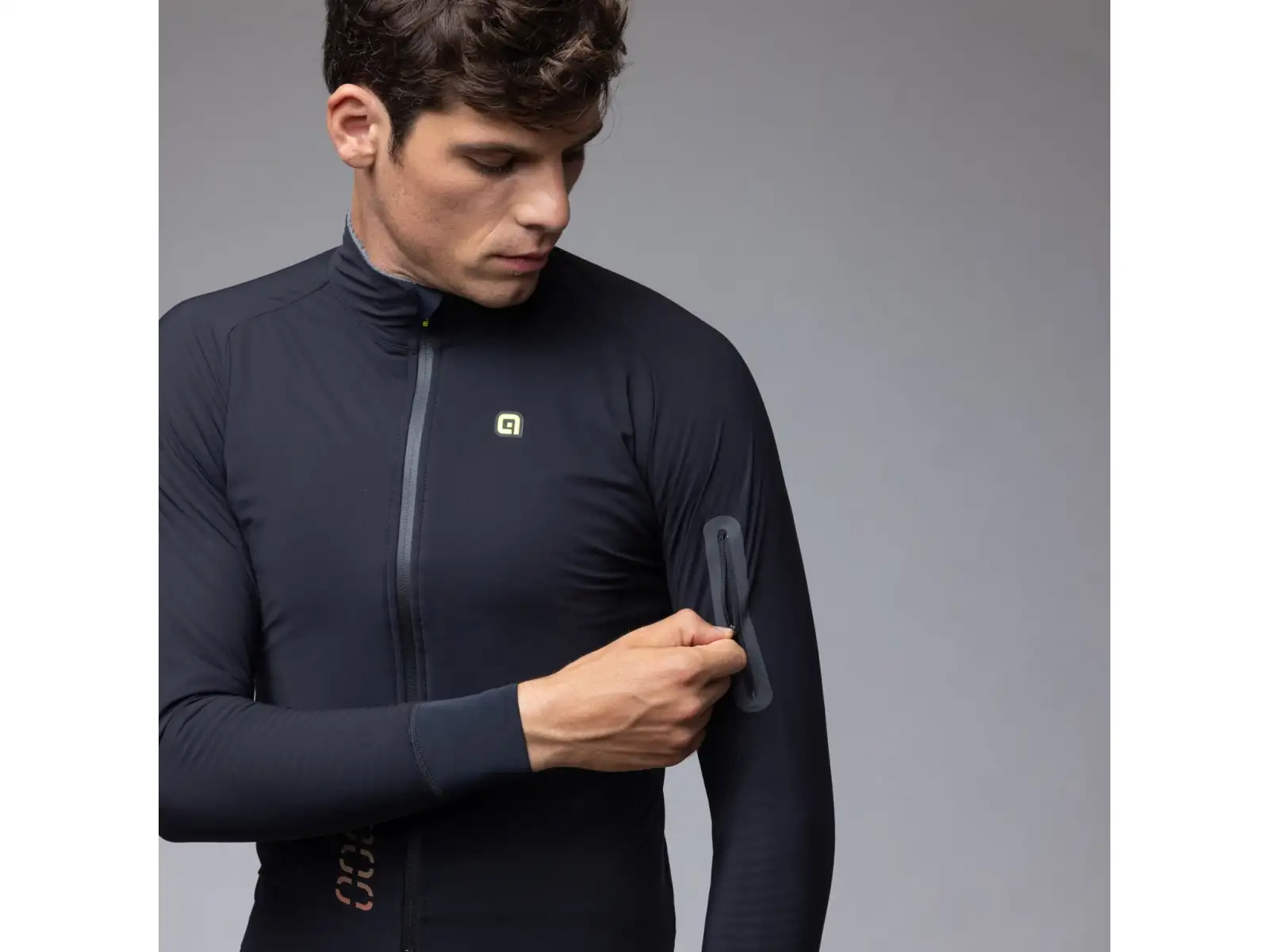 Alé R-EV1 Thermo Shield Herren Winter-Fahrradjacke Black
