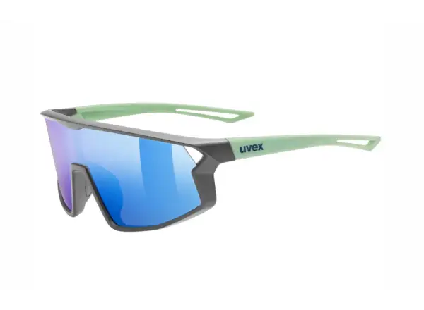 Uvex Skyryse JR. Kinderbrille Grey/Green Matt/Mirror Blue