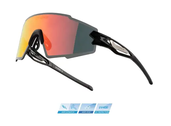 Force Mantra Fahrradbrille schwarz/rot polarisierte Gläser