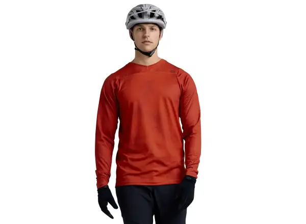 Troy Lee Designs Skyline Chill Herren Langarmtrikot Scattered Fire Orange