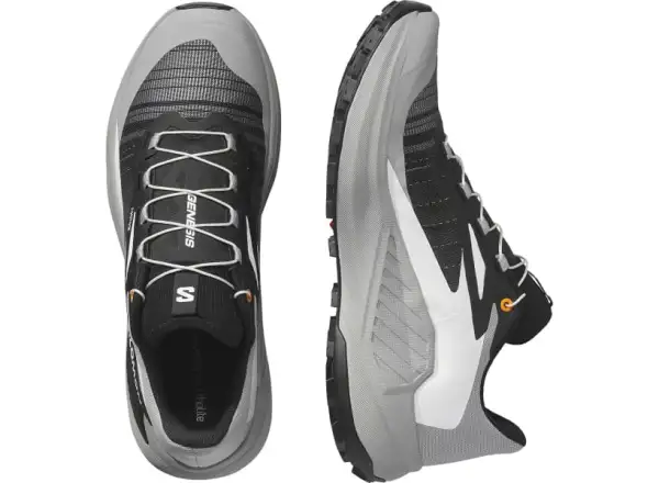 Salomon Genesis Herrenlaufschuhe Black/Alloy/Turmeric