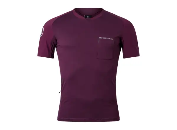 Endura GV500 Foyle Herren-Trikot kurzer Ärmel Aubergine