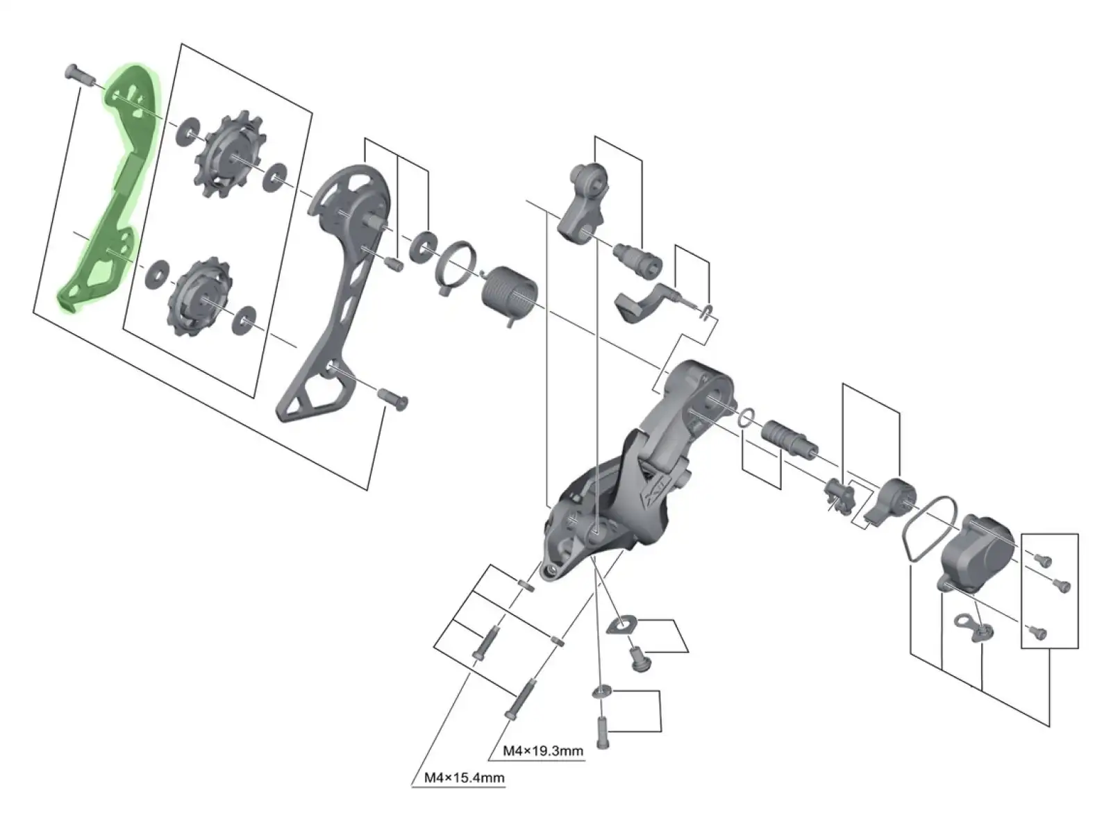 Shimano RD-M670/M675/M781/M786 SGS Innerer Schaltwerkskäfig