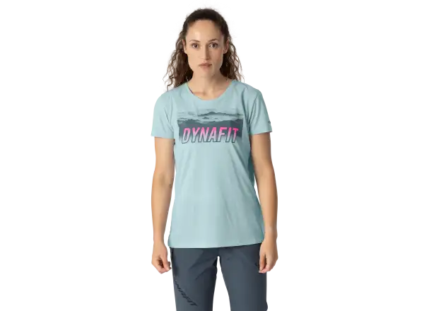 Dynafit Transalper Graphic Damen T-Shirt kurze Ärmel Cloud Blue