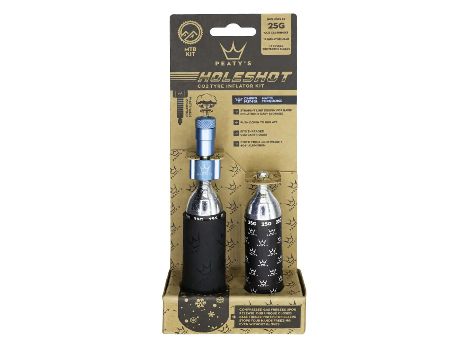 Peatys Holeshot CO2 Kit 25 g Türkis