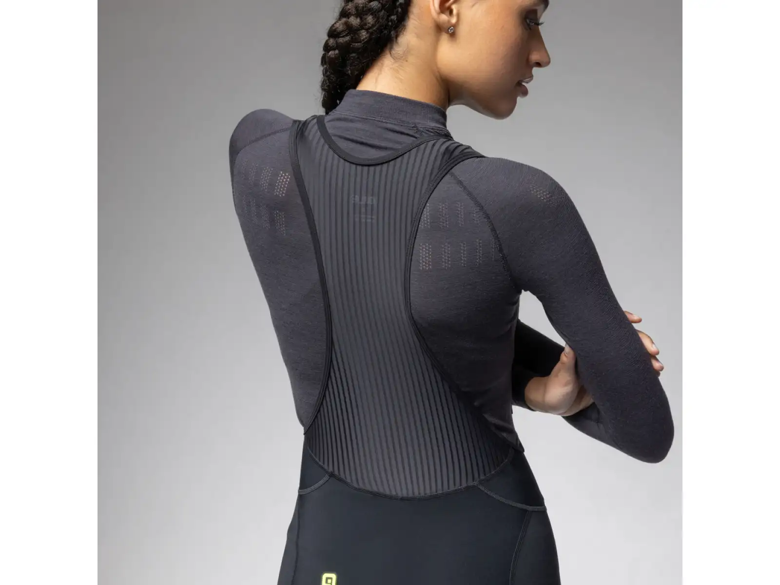 Alé Pragma Winter Damen warme Trägerhose mit Einsatz schwarz