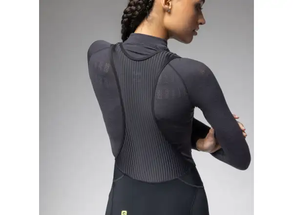 Alé Pragma Winter Damen warme Trägerhose mit Einsatz schwarz
