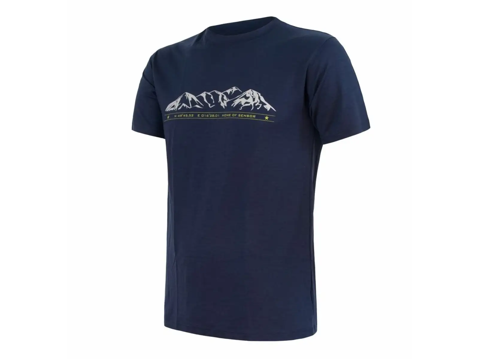 Sensor Merino Active PT Mountains Herren T-Shirt kurzarm Deep Blue