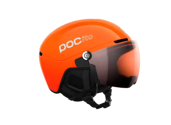 POC POCito Obex Visor Kinder Skihelm Fluoreszierendes Orange