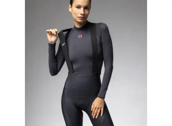 Alé R-EV1 Voltage Damen Winterhose mit Trägern schwarz