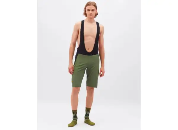 Silvini Barrea Herren Shorts – mit Einsatz und Träger, Olive/Black