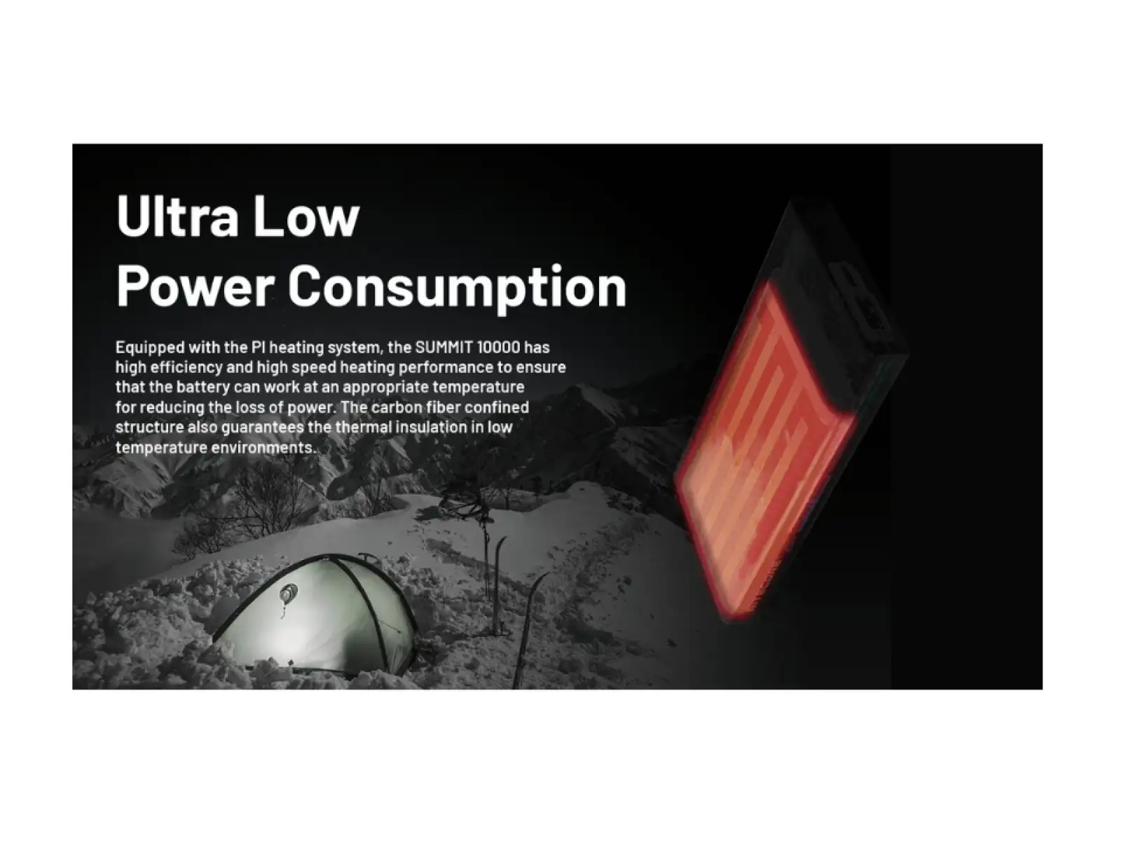 Nitecore leistungsstarke Powerbank für Frost SUMMIT 10000, USB-C, bis zu 3A Ausgang, 10000 mAh