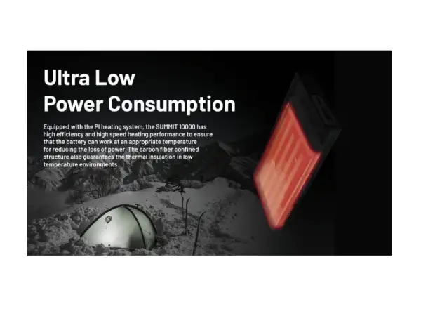 Nitecore leistungsstarke Powerbank für Frost SUMMIT 10000, USB-C, bis zu 3A Ausgang, 10000 mAh