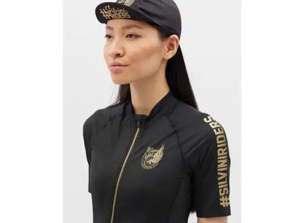 Silvini Mottolina Damen Kurzarmtrikot schwarz/gold