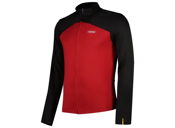 Mavic Cosmic Thermo Herren Langarmtrikot Thermo Schwarz/Biking Rot