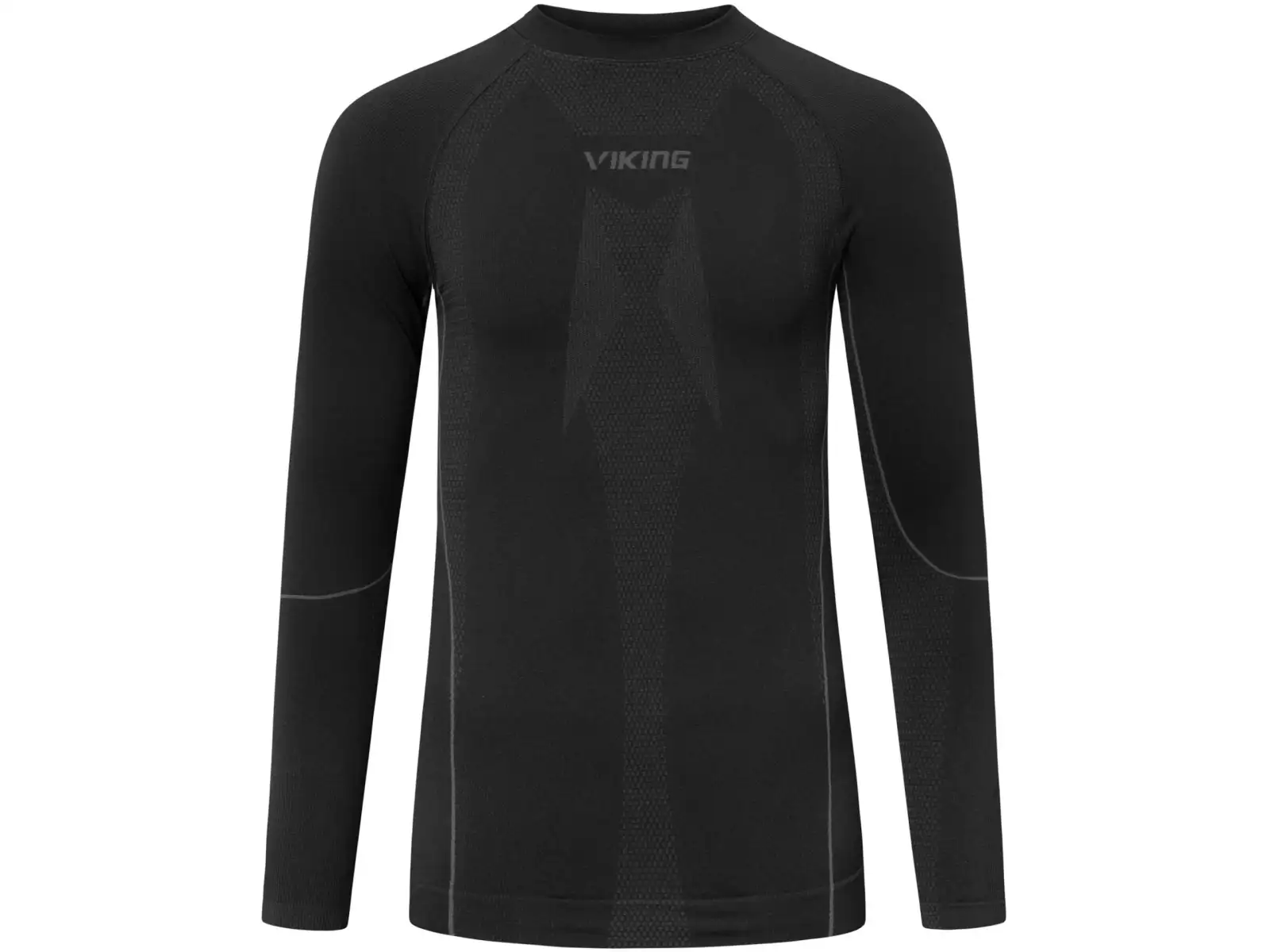 Viking Eiger Herren Langarm-Unterhemd Schwarz