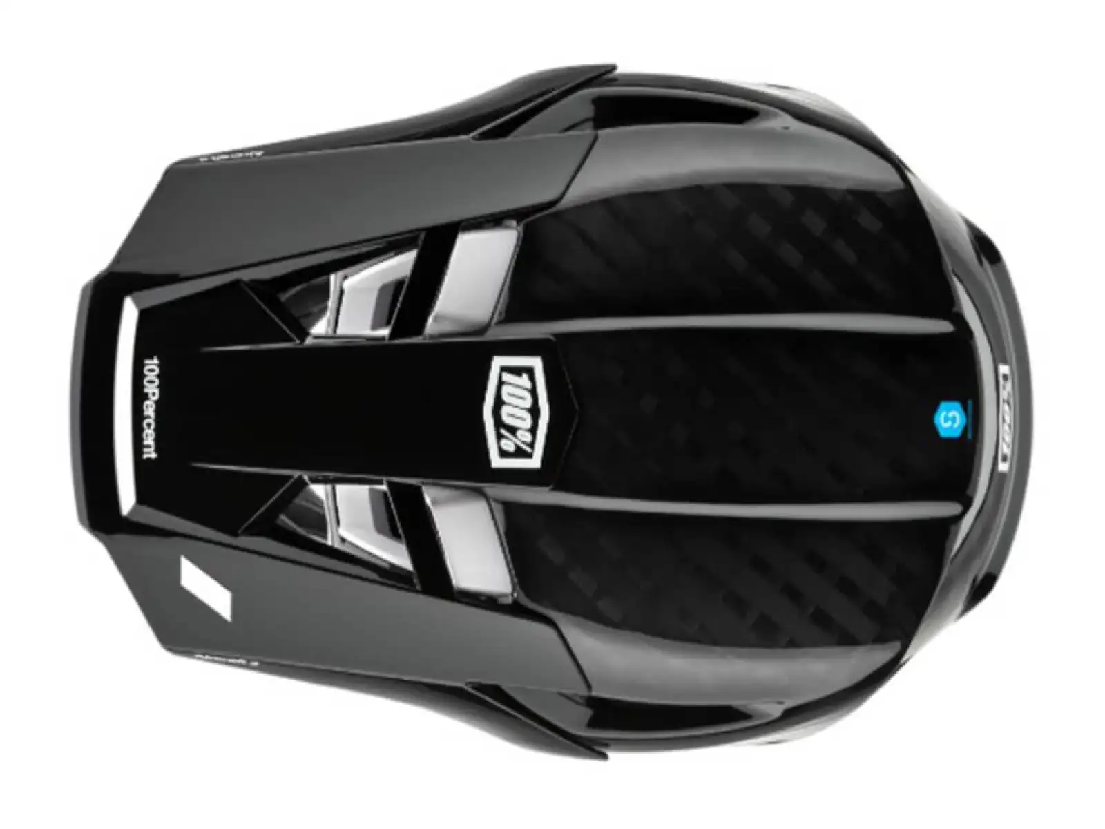 100% Aircraft 2 Helm DH Helm Schwarz/Weiß