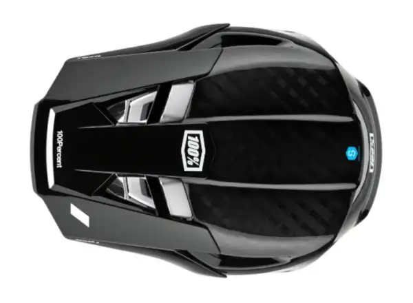 100% Aircraft 2 Helm DH Helm Schwarz/Weiß