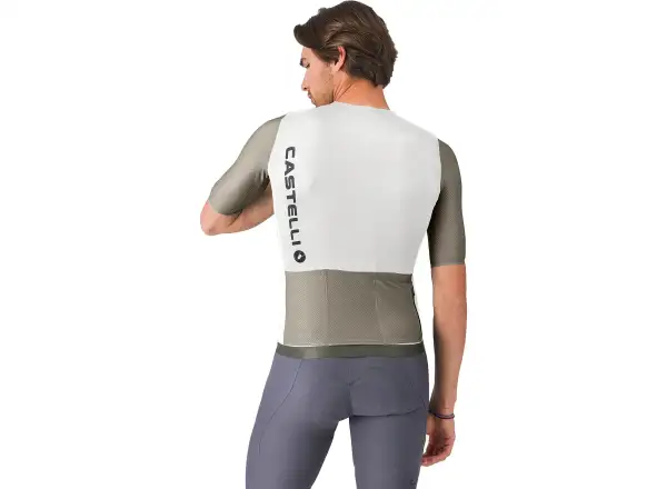 Castelli Corretto Herren-Trikot Kurzarm Ivory/Clay-Black