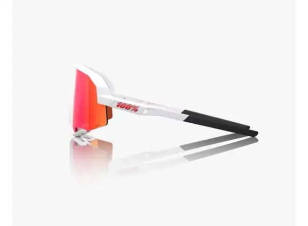 100% Slendale Brille Matt Weiß/HiPER Rot Multilayer Spiegel