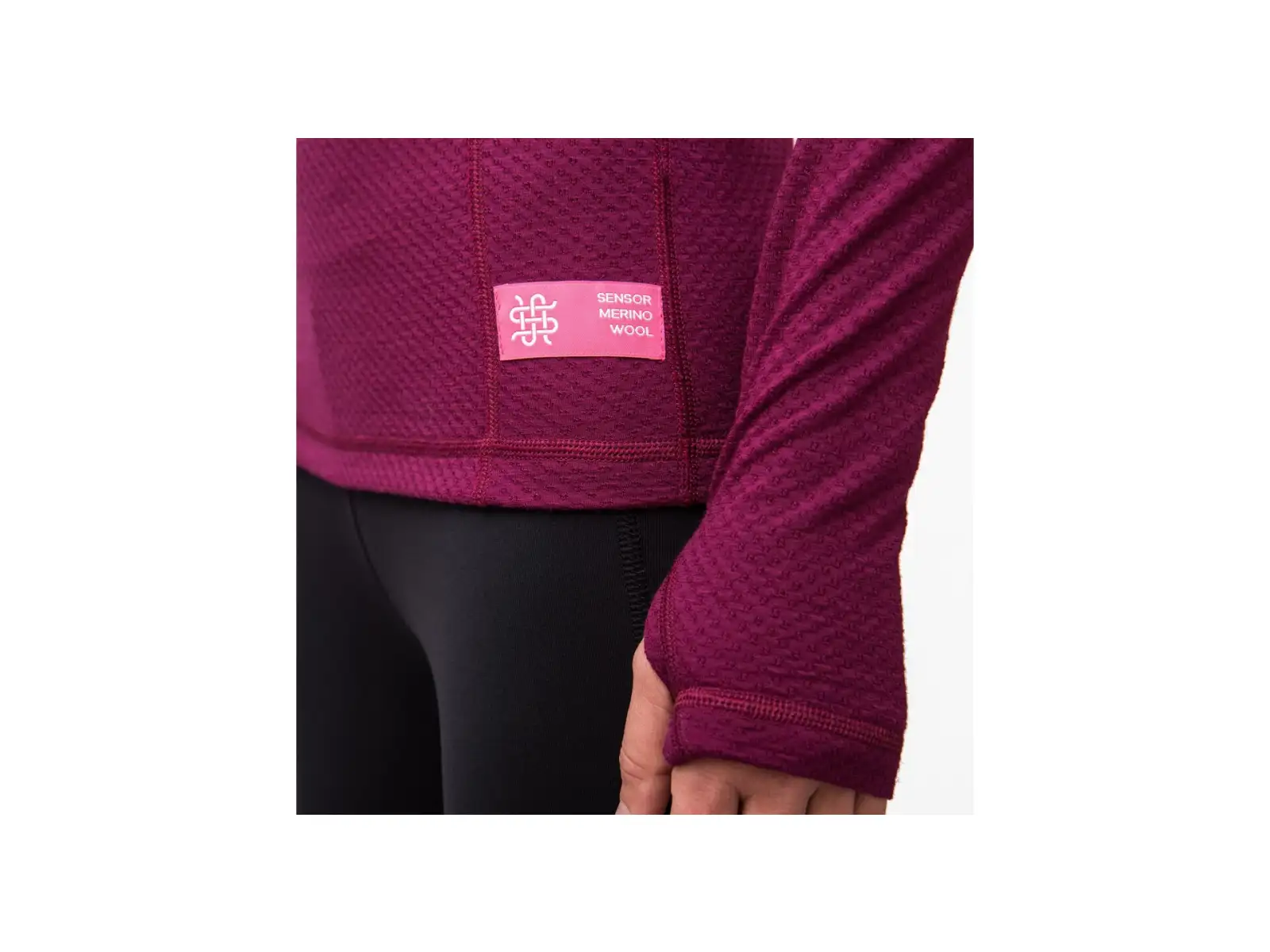 Sensor Merino DF Damen Hoodie langarm violett