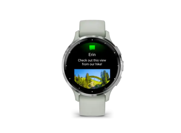 Garmin Venu 3S Smartwatch Silber/Salbeigrün