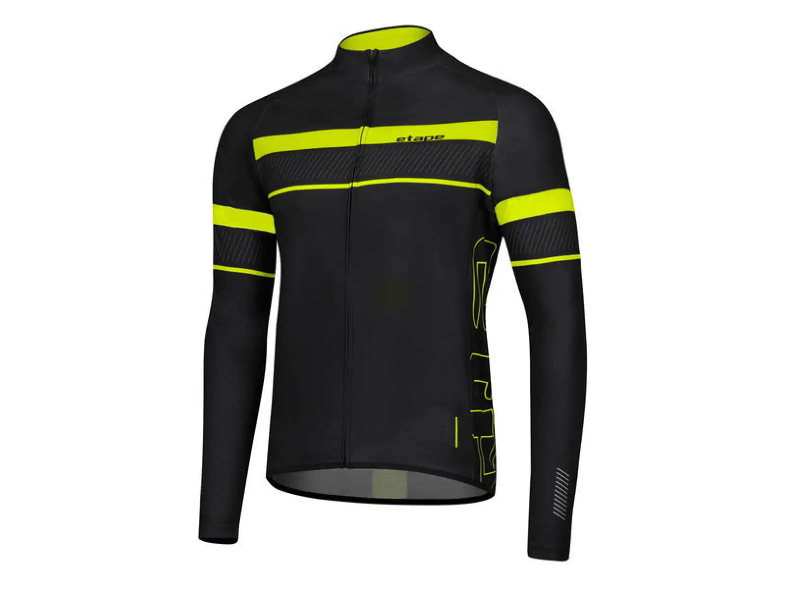 Etape Comfort 2.0 Herren-Trikot langarm schwarz/gelb fluo