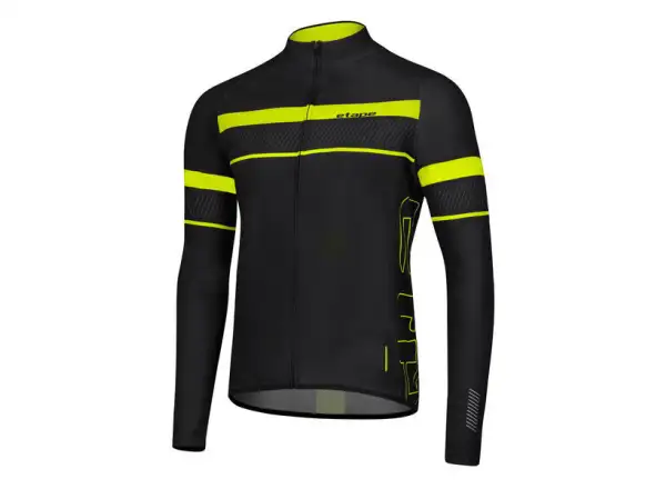 Etape Comfort 2.0 Herren-Trikot langarm schwarz/gelb fluo