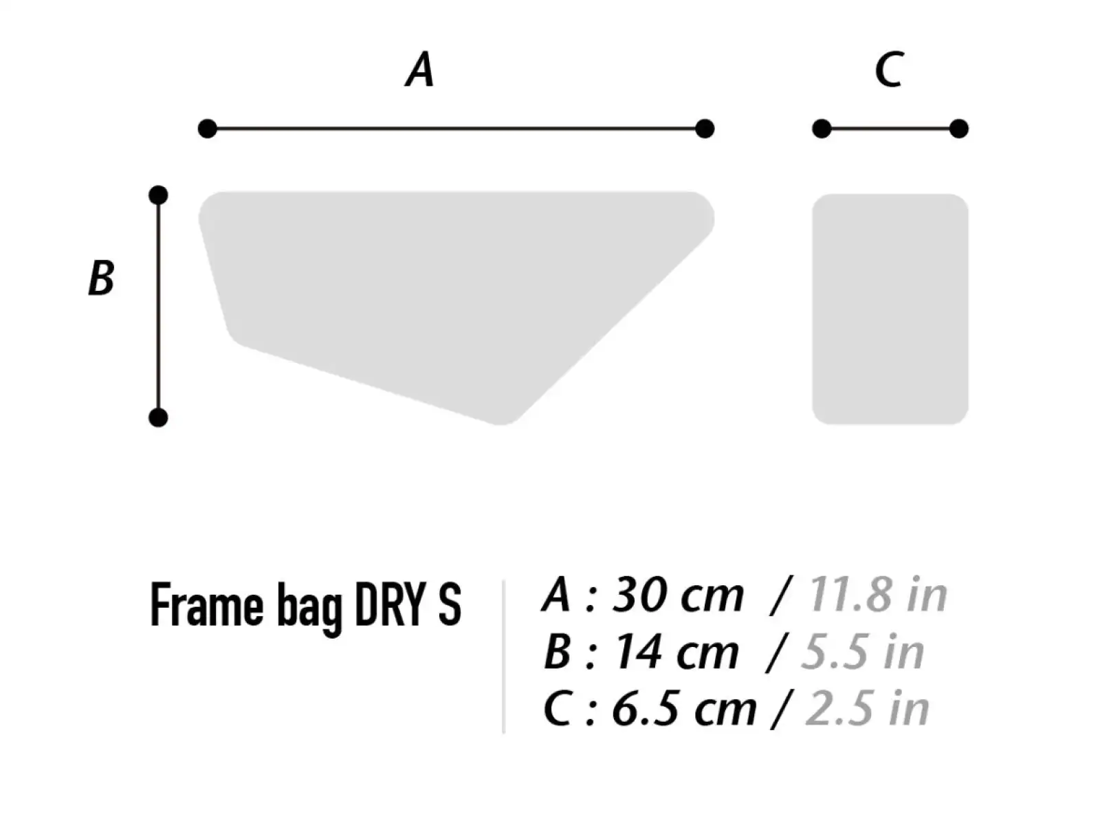Woho X-Touring Frame bag Dry 2 l Rahmentasche Honeycomb Iron Grey