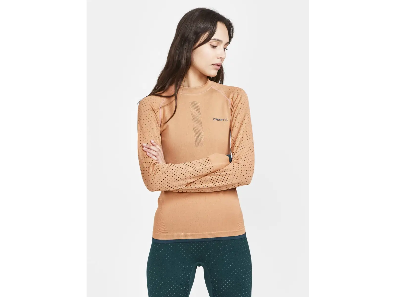 Craft ADV Warm Intensity Damen Langarmshirt Orange.
