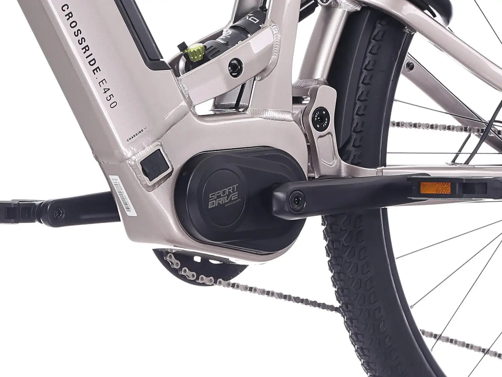 Rock Machine Crossride e450 FS Tiefeinsteiger E-Fully Sand Grey/Black
