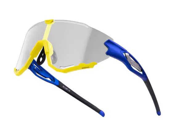 Force Creed Brille blau/fluo mit fotochromatischen Gläsern.