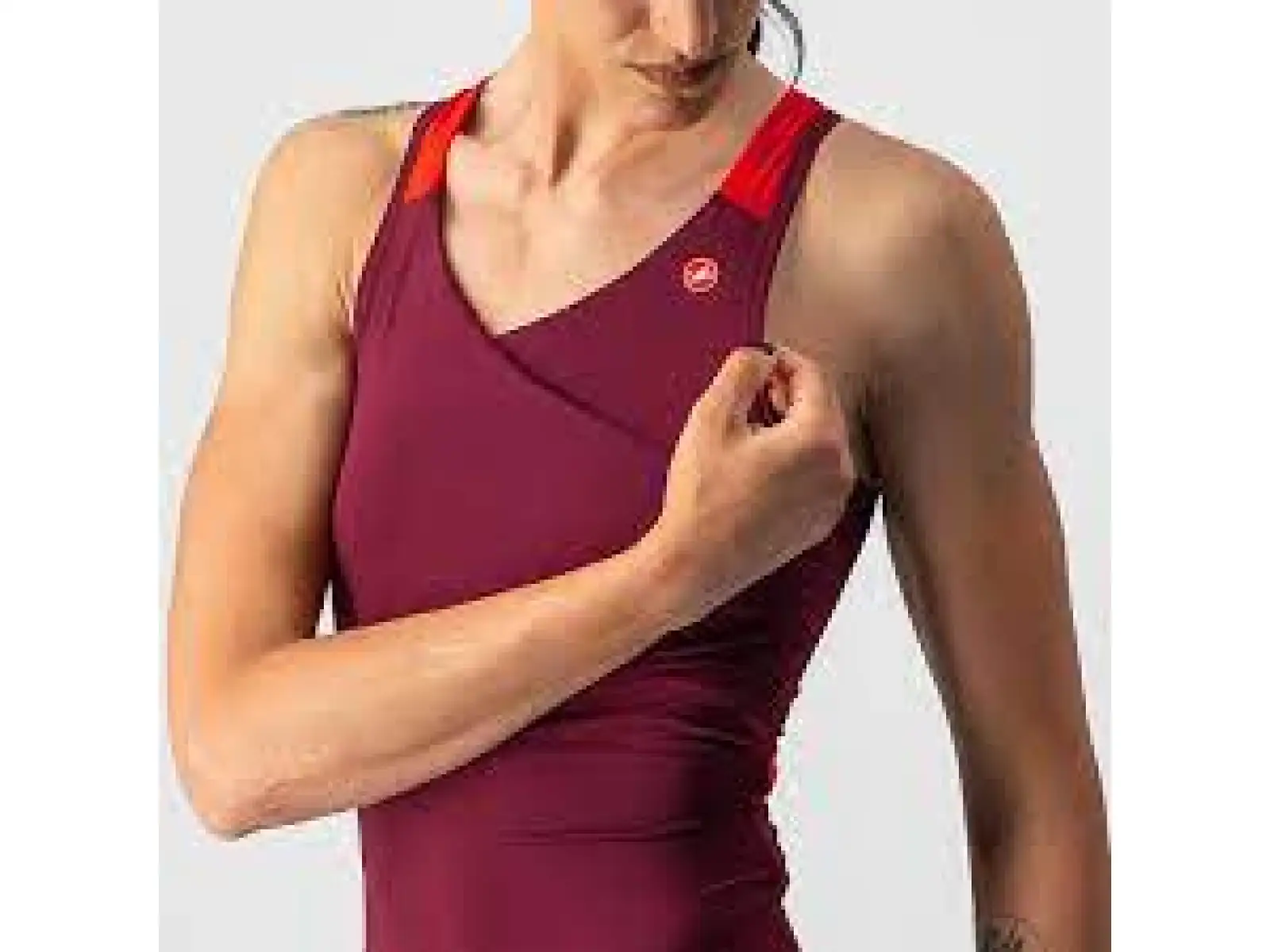 Castelli Solaris Damen ärmelloses Trikot bordeaux/rot