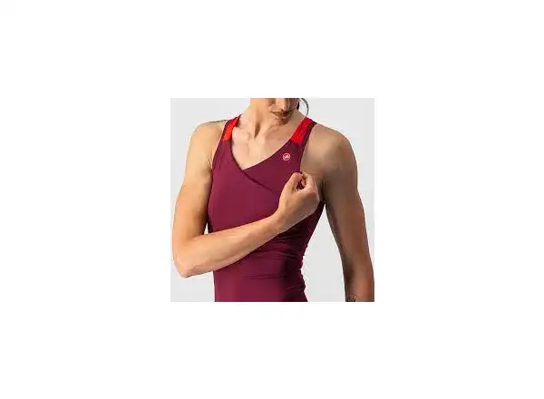 Castelli Solaris Damen ärmelloses Trikot bordeaux/rot