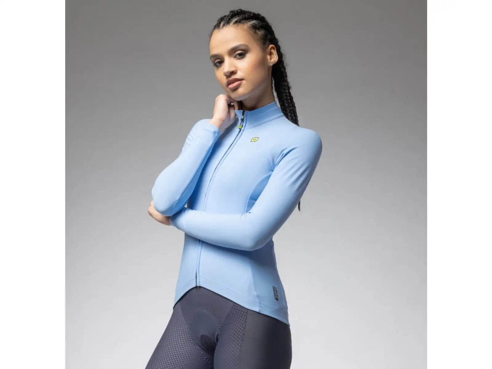 Alé R-EV1 Warm Race 2.0 Damen wärmeisoliertes Langarmtrikot Sky Blue