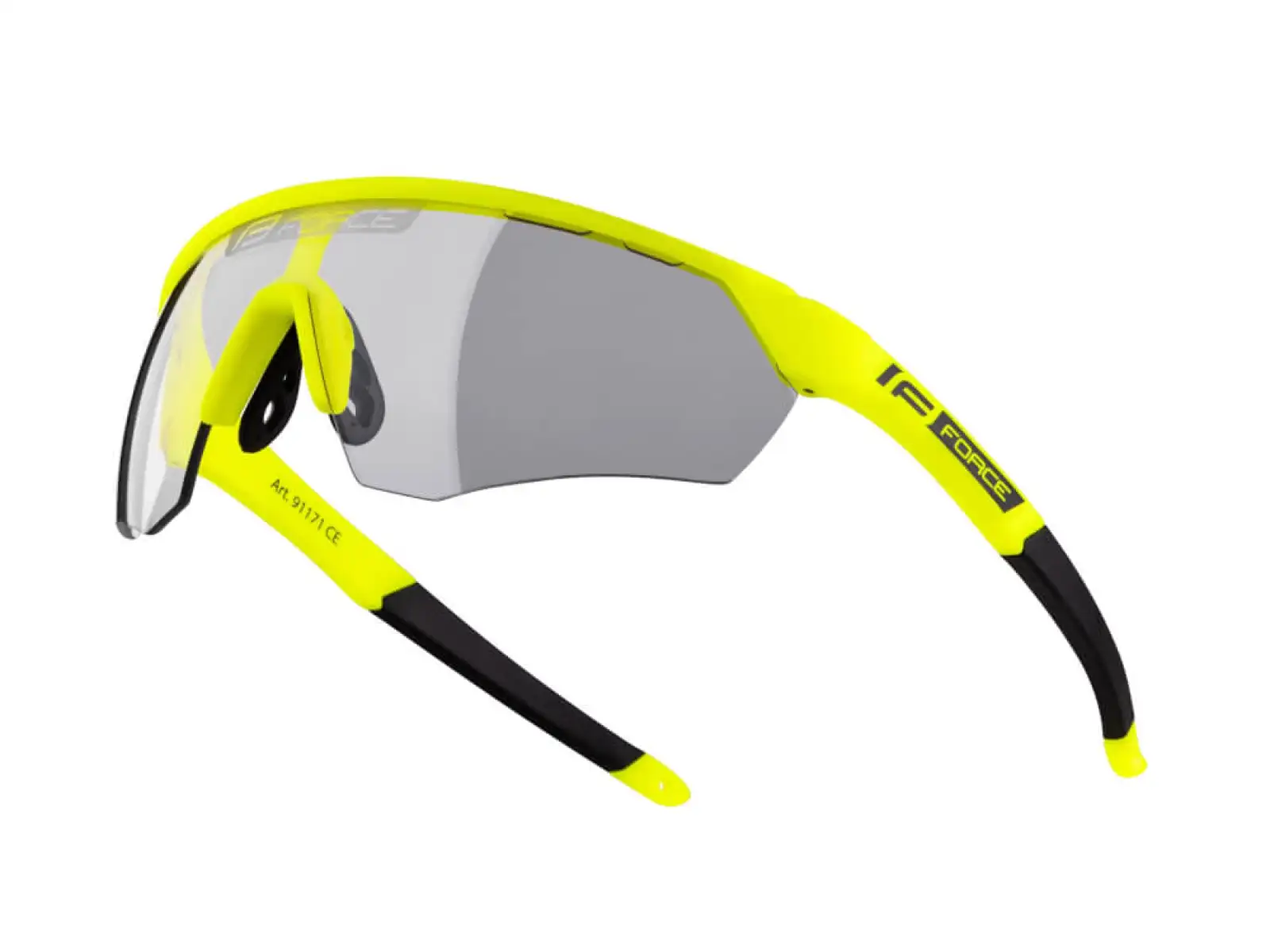 Die Force Enigma Fahrradbrille mit fluoreszierenden/fotochromatischen Gläsern.