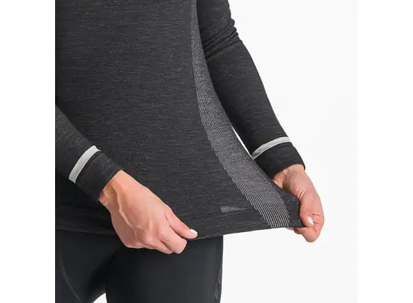 Castelli Merino Damen Langarm-Unterhemd Schwarz