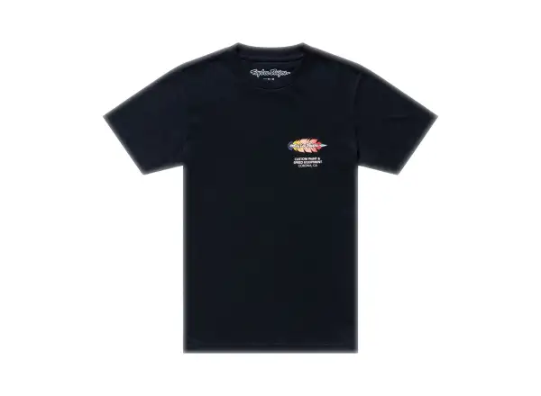 Troy Lee Designs Feathers Kinder T-Shirt mit kurzem Ärmel Black/Black