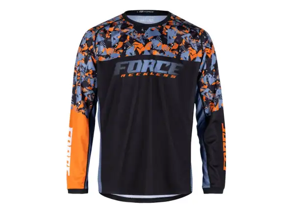 Force Reckless Unisex Langarmtrikot Schwarz/Orange