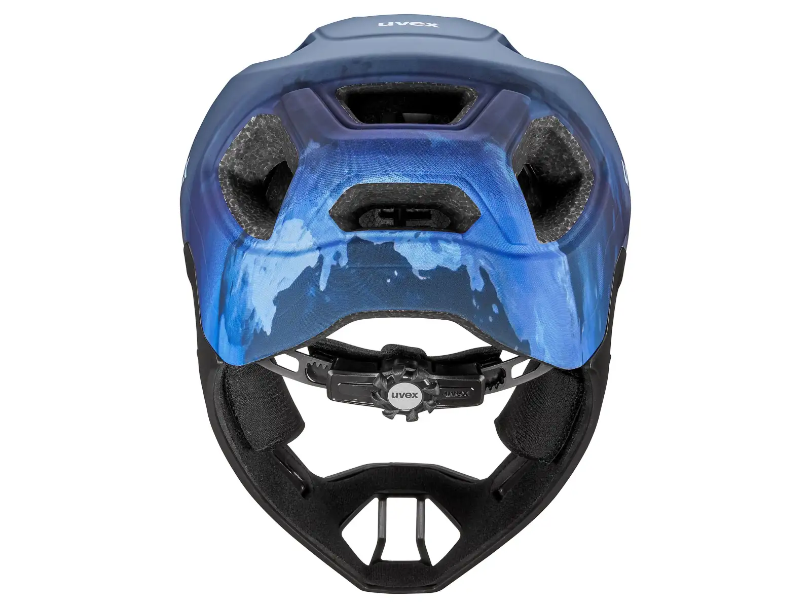 Uvex React JR Fullface MTB Helm Dusk blue matt