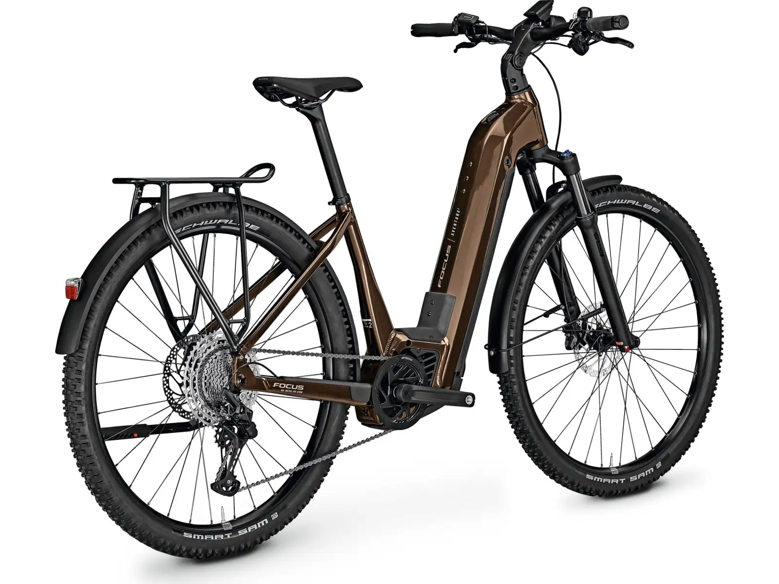 Focus Aventura2 6.8 WA 625Wh Mountain E-Bike in Golden Brown Glossy.