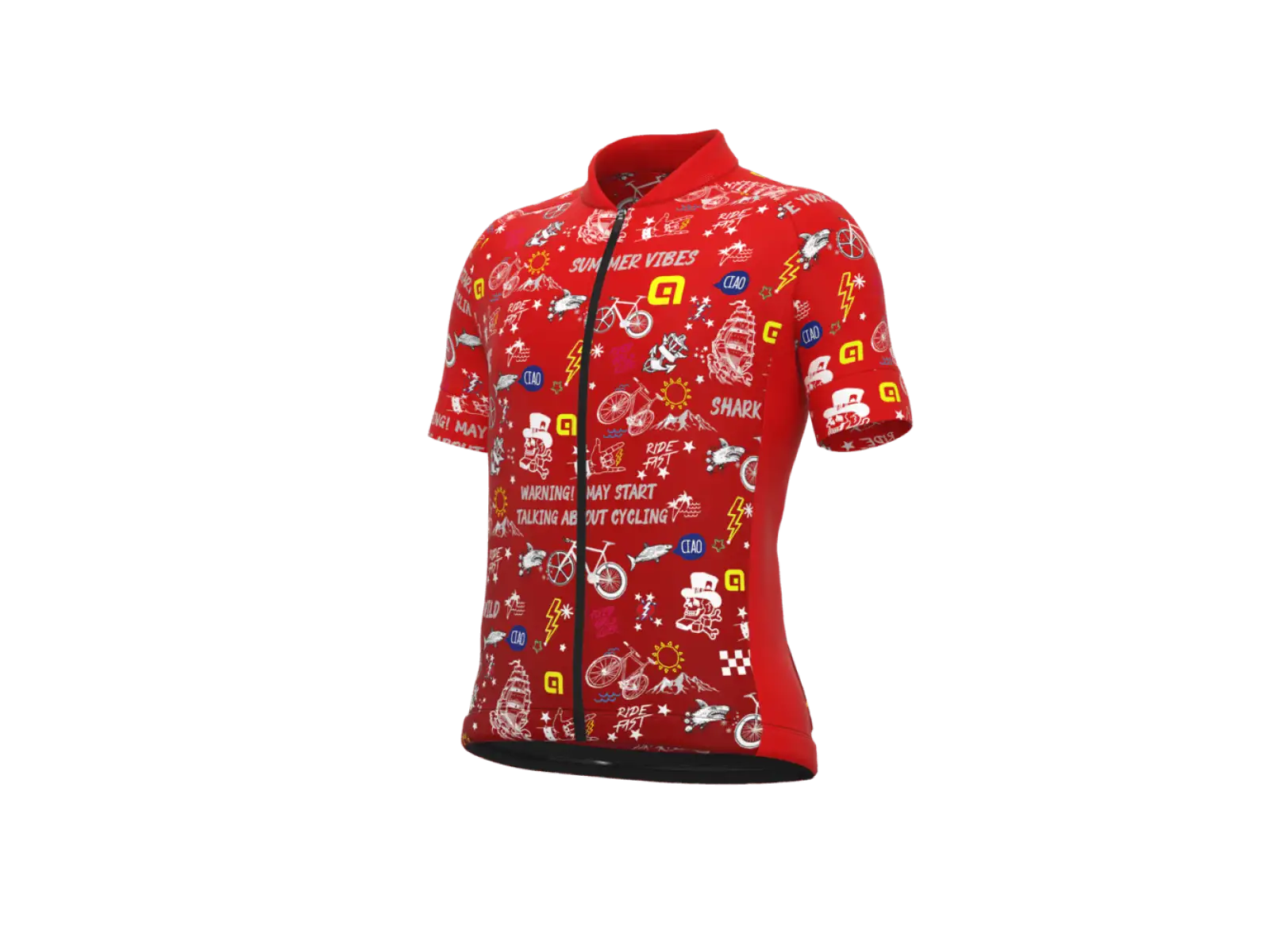 Alé Kids Vibes Kinder Kurzarmtrikot rot