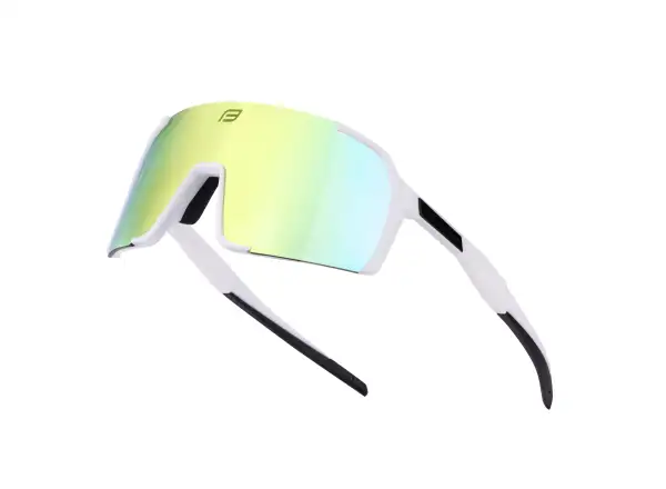 Force Glare Brille weiß/gelb Spiegelglas